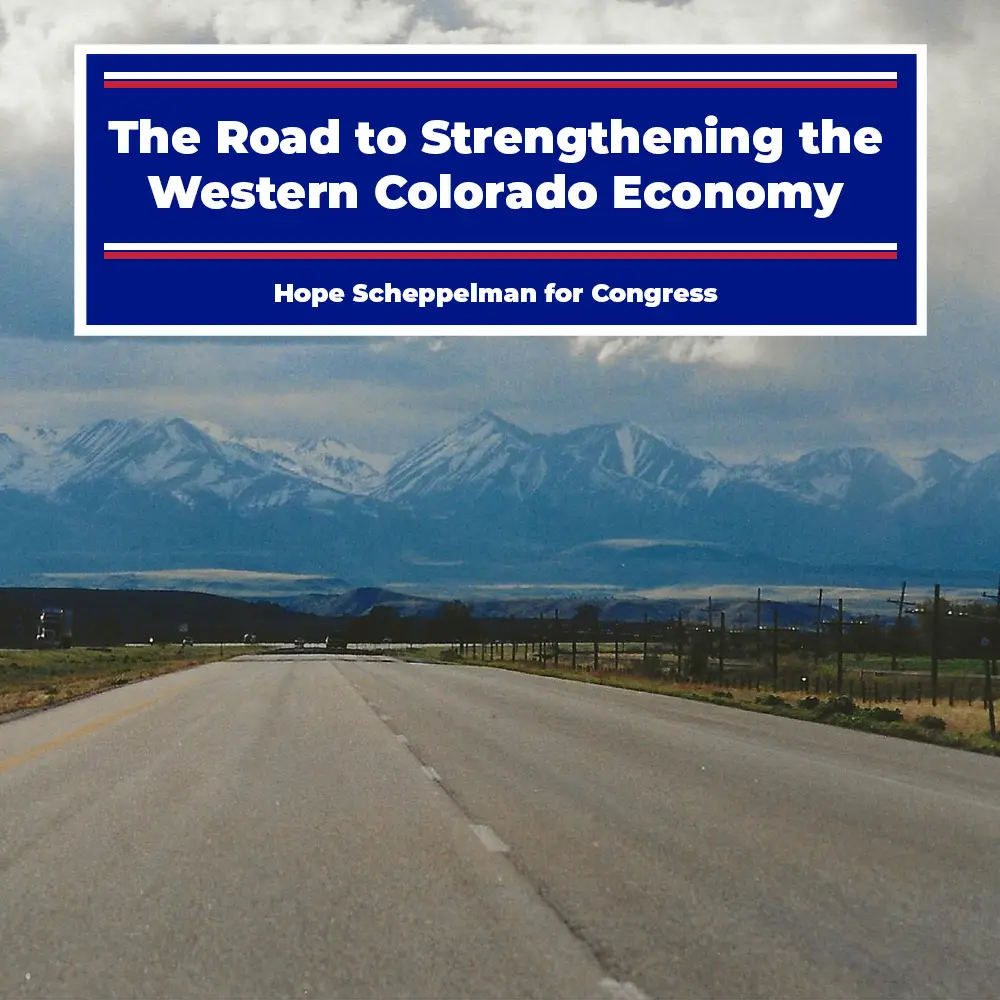 Western Slope Colorado Highway with Slogan